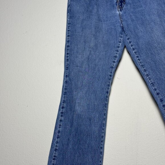 VTG Calvin Klein Denim Jean Pant Women 12 Blue Bootcut Western MX Made Mid Rise - Picture 11 of 16